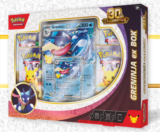 Pokémon TCG: 30th Celebration Pokémon ex Box—Greninja ex