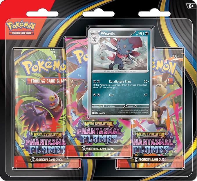 [ME02] Pokemon TCG Mega Evolution - Phantasmal Flames 3 Pack Blister