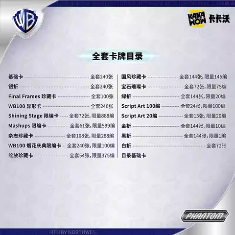 KAKAWOW - 2024 PHANTOM 華納100周年官方收藏卡 (一盒)