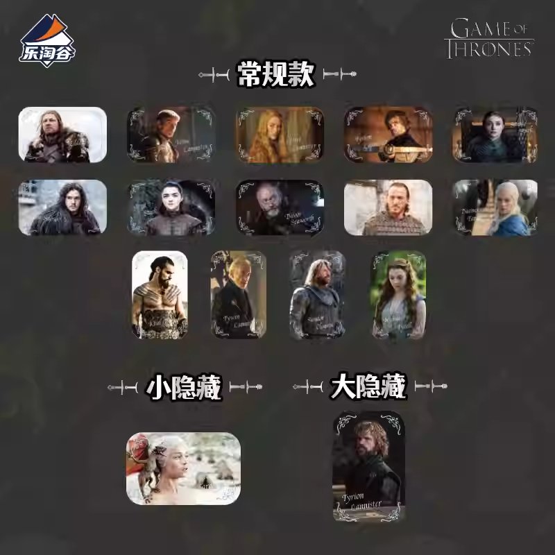 Letogoods - 權力的遊戲-群雄之爭系列馬口鐵徽章盲袋 (一箱)