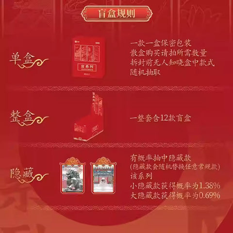 Letogoods - 宮系列-故宮流麻冰箱貼盲盒 (一箱)