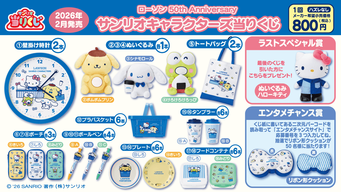 ローソン50th Anniversary サンリオキャラクターズ当りくじ