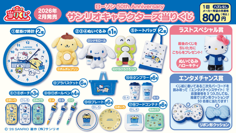 ローソン50th Anniversary サンリオキャラクターズ当りくじ
